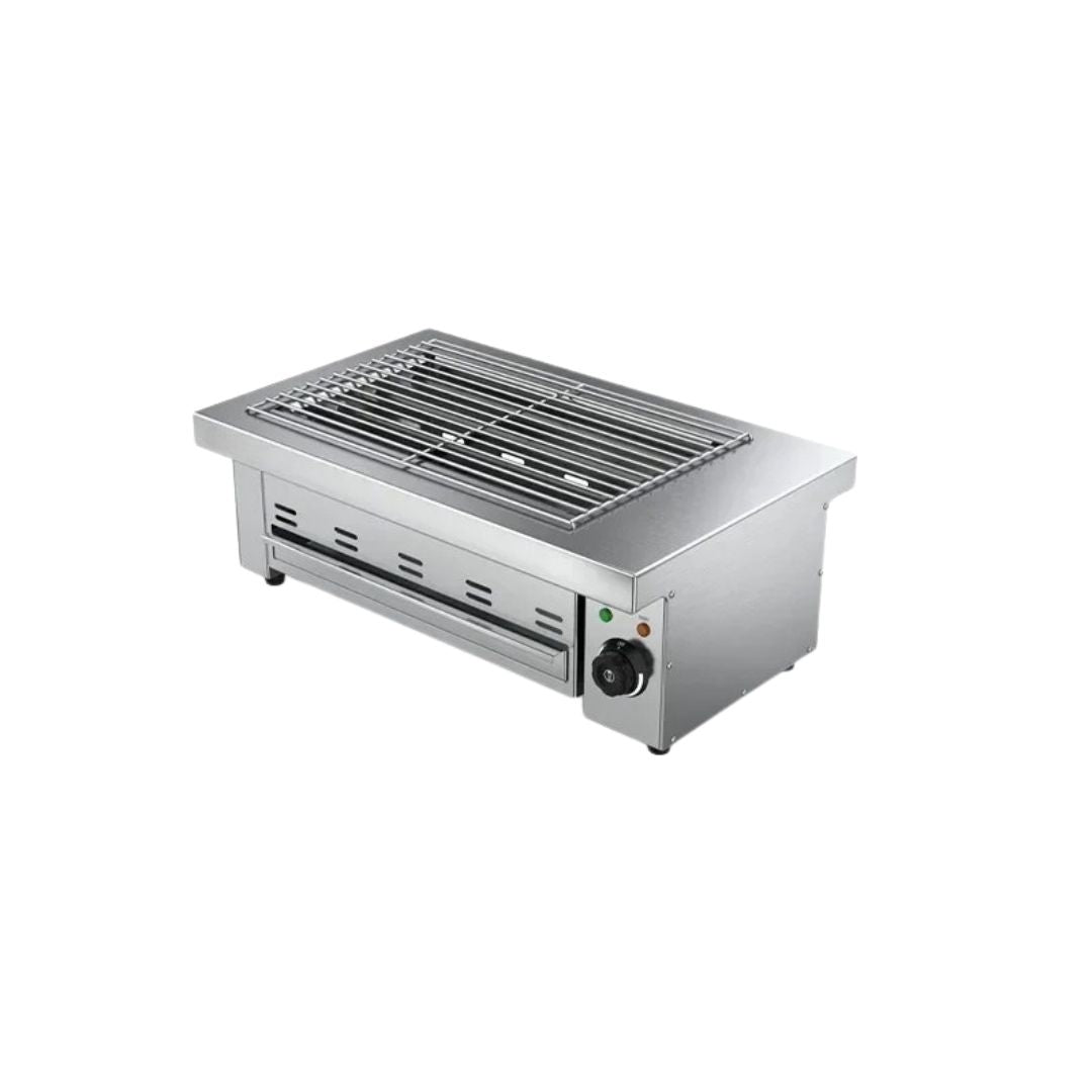 Electric Smokeless BBQ Grill Cast Iron Indoor Commercial Grill for Skewers and Seafood
