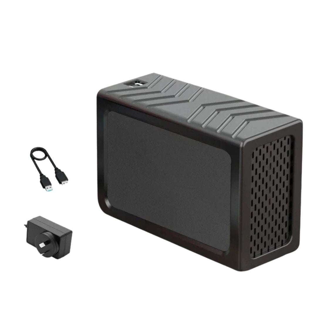 Dual Bay HDD Enclosure SATA RAID Docking Station for 6.35cm & 8.89cm Hard Drives AU Plug Black