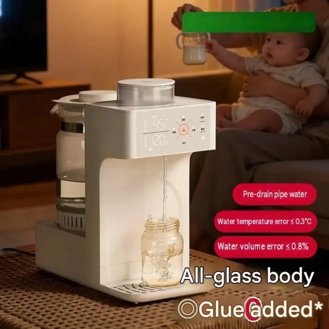 Full Glass Electric Kettle Constant Temperature Water Dispenser Milk Preparation Machine Quantitative Baby Milk Mixer Cream 31.1×19.6×30.7cm