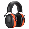 Electronic Bluetooth 5.0 Headphones Earmuffs Hearing Protection Noise Reduction Music Wireless Charging Safety Headset Orange