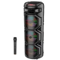 Bluetooth Party Speaker 40W Wireless Karaoke Sound System with LED Lights and Three Drivers