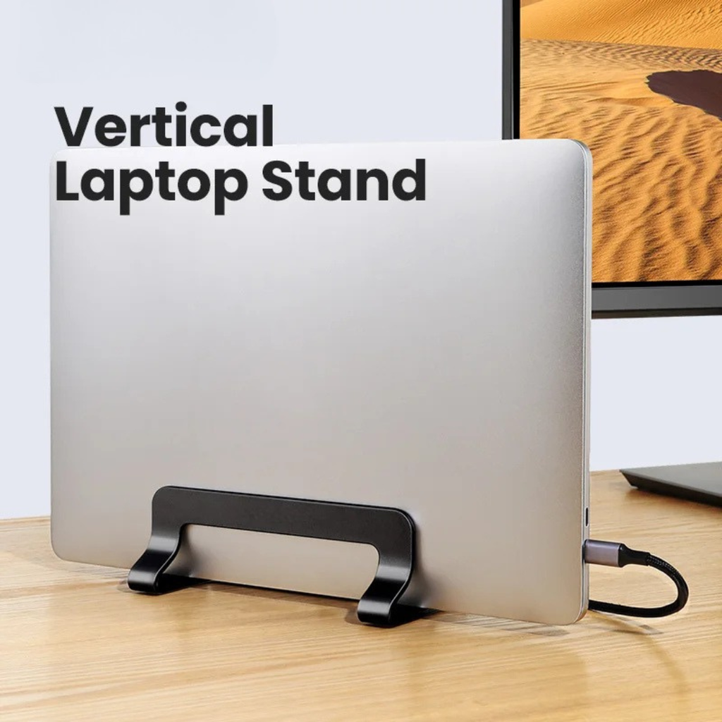 Vertical Laptop Stand Aluminum Holder for MacBook Pro Air Notebook Tablet Phone Support Single Slot Portable Desktop Stand