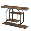 Console Table with Storage Shelf Entryway Sofa Table Narrow Hall Table Modern Living Room Furniture Design Rustic Brown 120x30x81.5cm