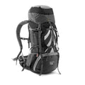 70L Camping Backpack Ergonomic Hiking Rucksack with Rain Cover Outdoor Travel Bag Grey 75x33x27cm