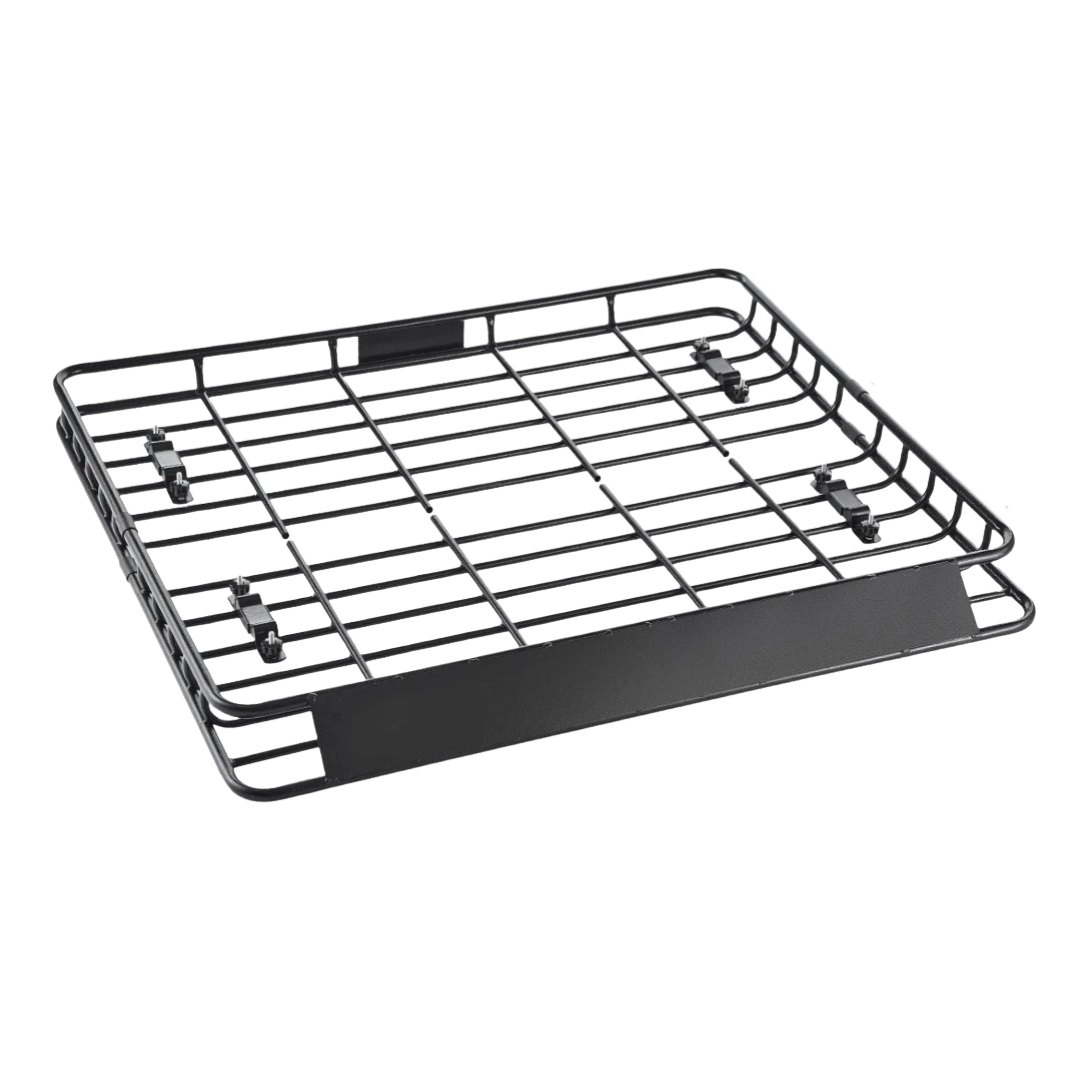 Universal Roof Rack Basket Cargo Carrier Anti Rust Alloy Steel Rooftop Luggage Holder SUV Truck Storage Rack 130×91×10.5cm