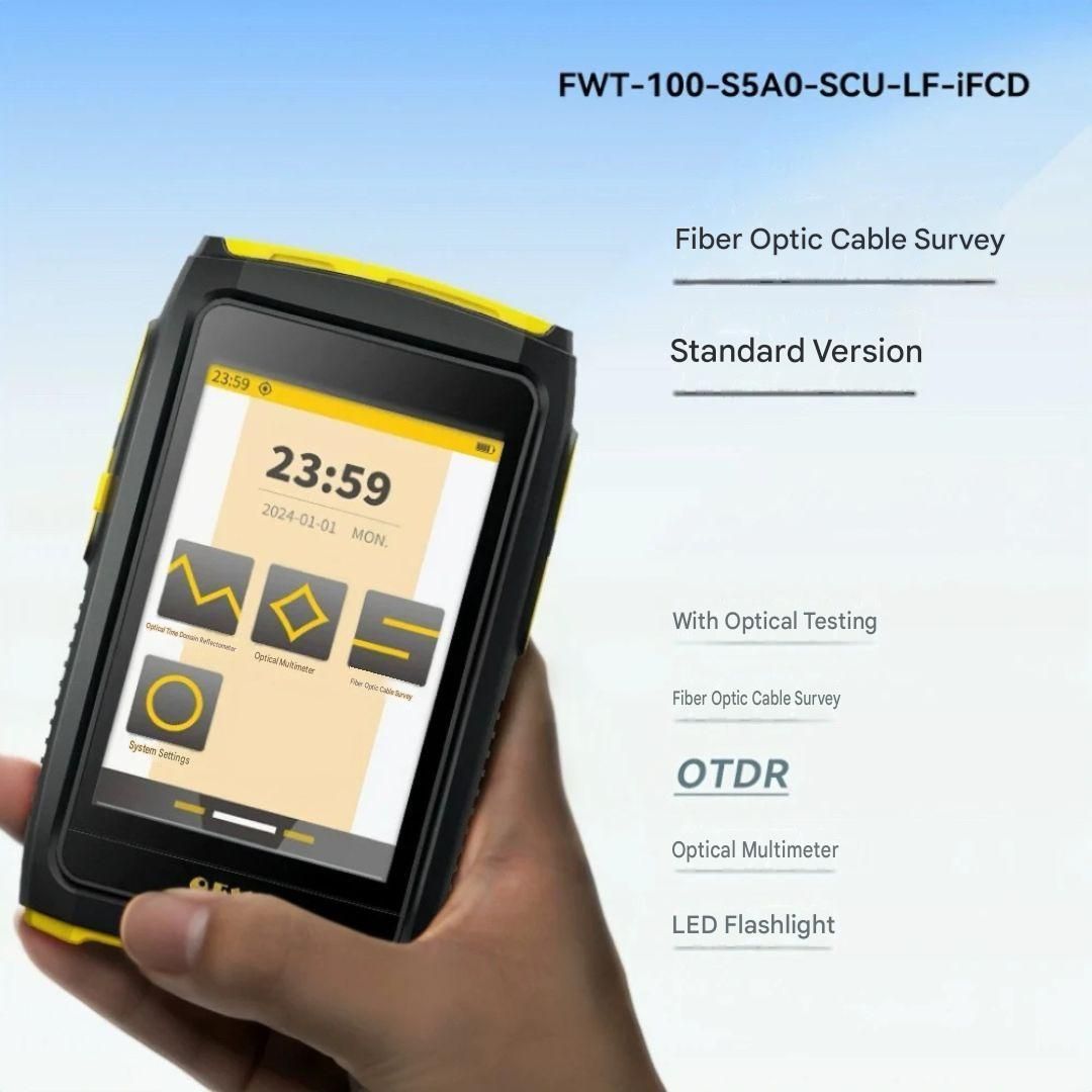 Mini OTDR Active Fiber Live Test 1550nm 20dB 80KM Fiber Reflectometer Touch Screen OPM VFL OLS Tester 11.7x7x3.3cm