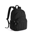 Quilted School Backpack for Girls Water Resistant Laptop Bookbag Casual College Daypack 39.6cm Laptop Black 30 × 20 × 44cm