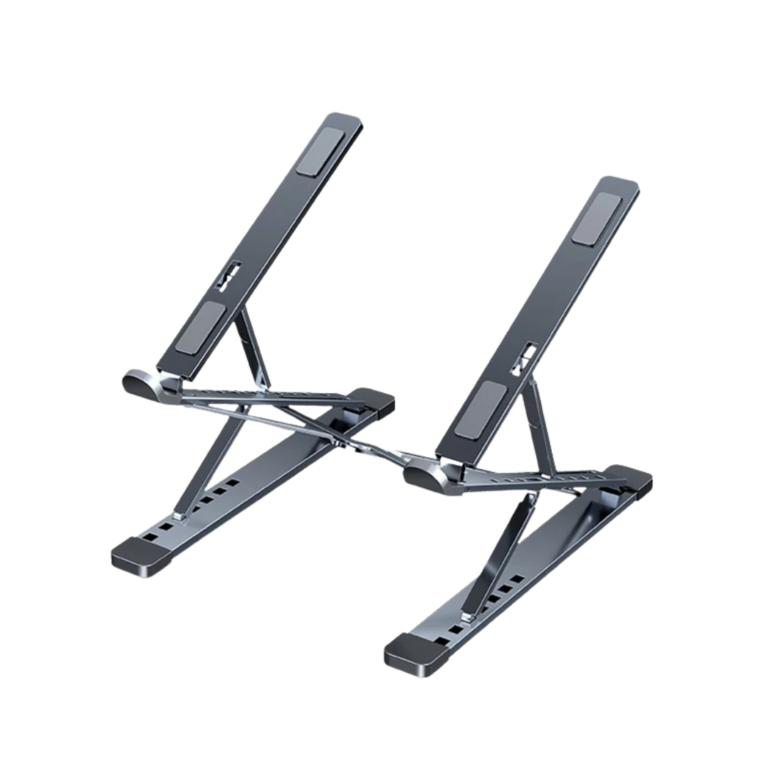 N8 Aluminum Laptop Stand Adjustable Portable Cooling Holder Foldable Notebook Stand for MacBook Laptop Gray 29×20×2.5-31cm