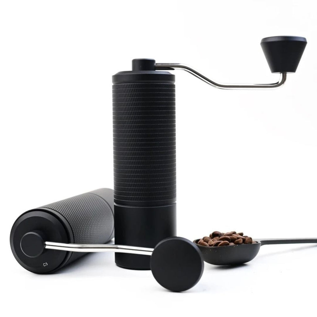 Manual Coffee Grinder Portable Hand Grinder with 42mm S2C Burr Adjustable Grind for Espresso Black