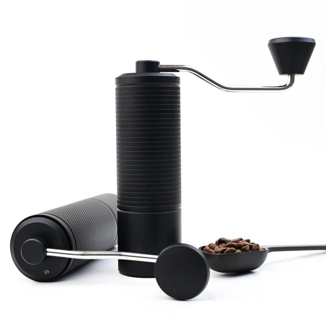 Manual Coffee Grinder Portable Hand Grinder with 42mm S2C Burr Adjustable Grind for Espresso Black