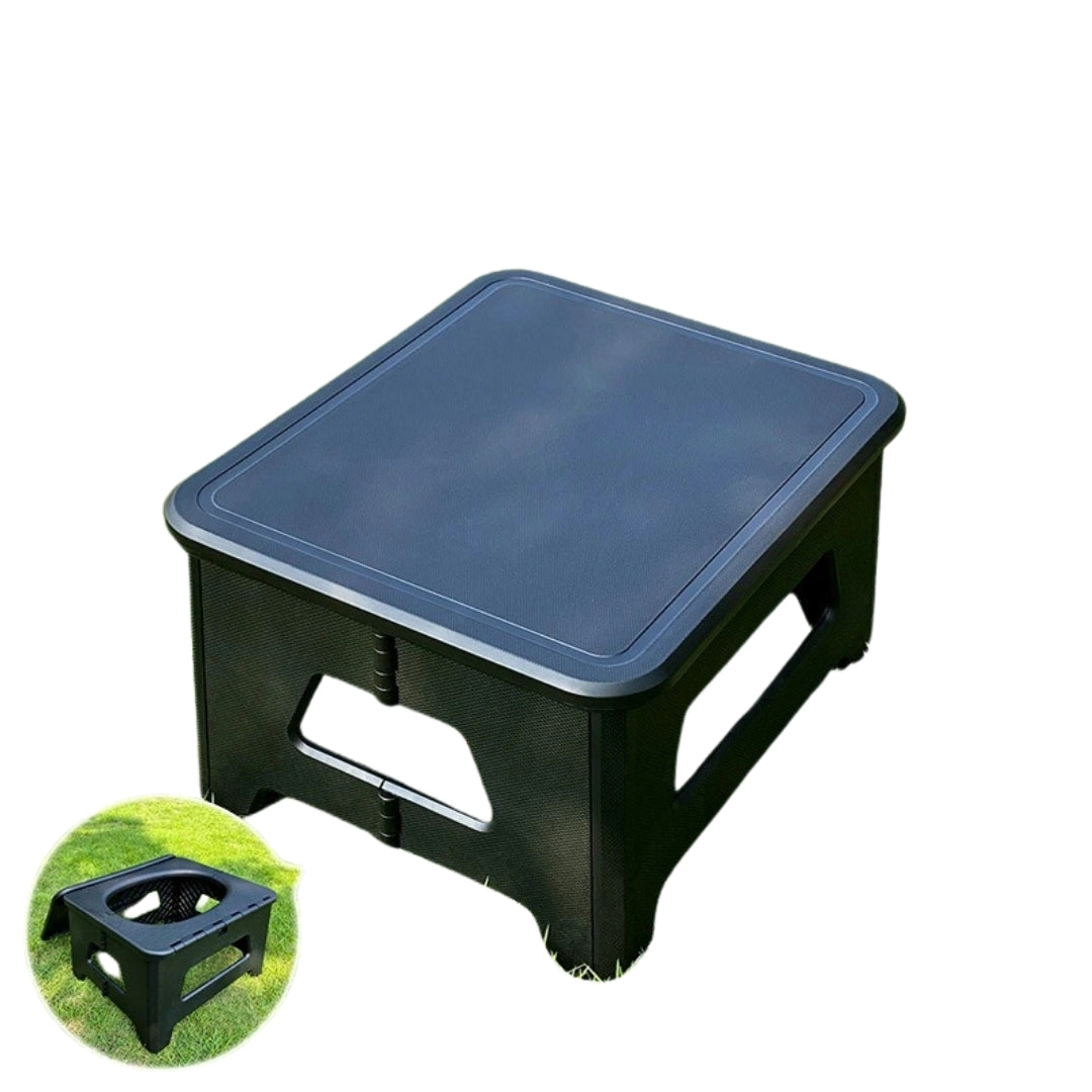 Portable Outdoor Camping Toilet Adult Mobile Toilet Equipment Hiking Travel Camp Supplies Accessory Black 31.5 × 24.5 × 16.5cm