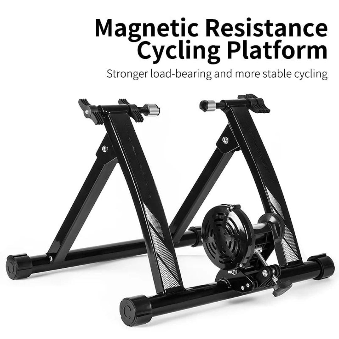 Indoor Bike Trainer Roller 61x183cm Foldable Cycling Platform for MTB Road Bikes Home Fitness Black