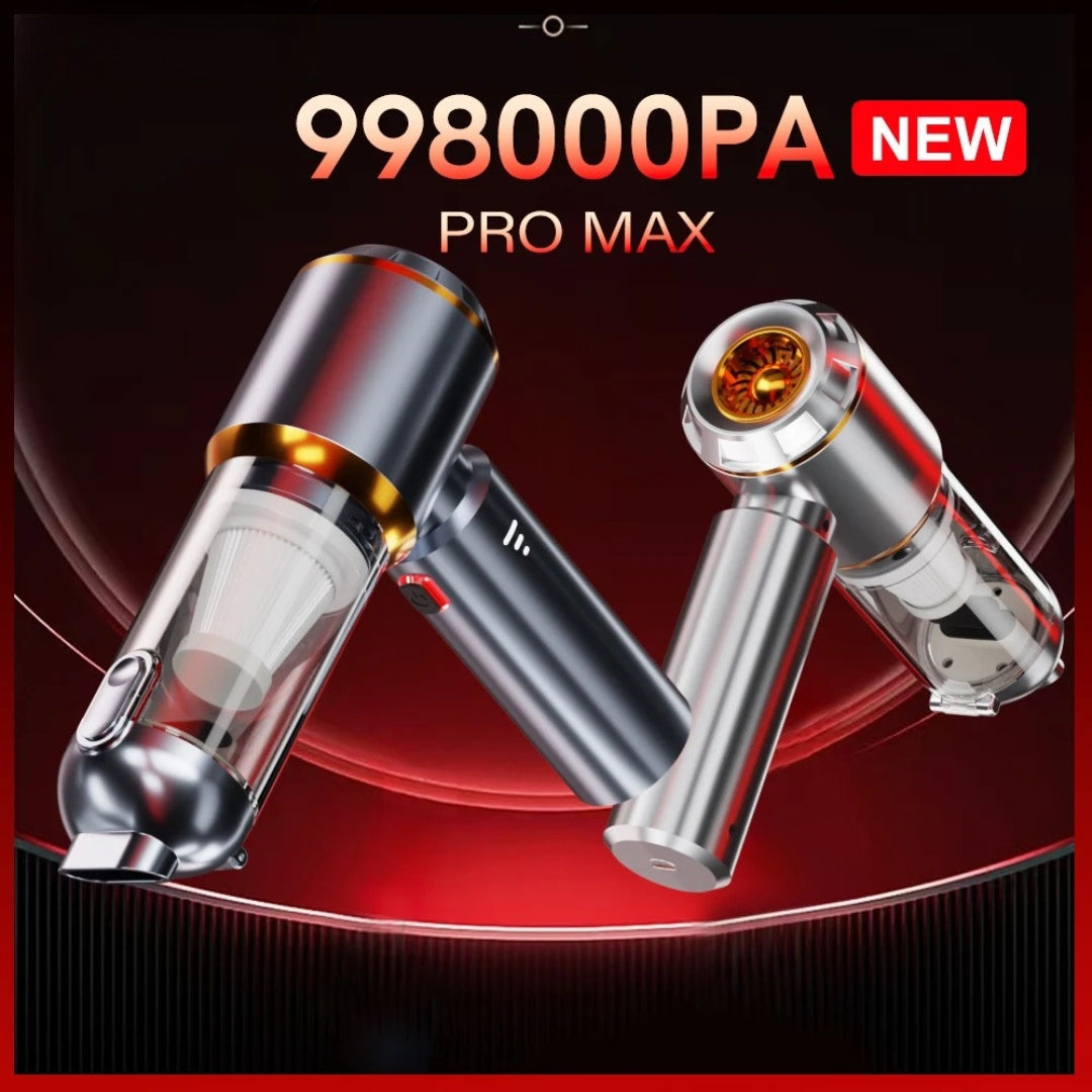 MAX 998000Pa Cordless Car Vacuum Cleaner Strong Suction Handheld Portable Wireless Cleaning Machine 2 HEPA Filters Black