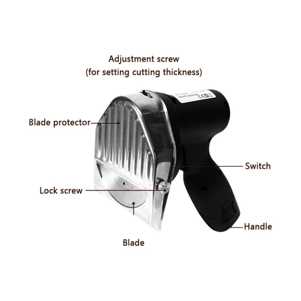 Electric Kebab Slicer Wireless Rechargeable Handheld Meat Cutter for Shawarma Gyro 220-240V 15x11x20cm