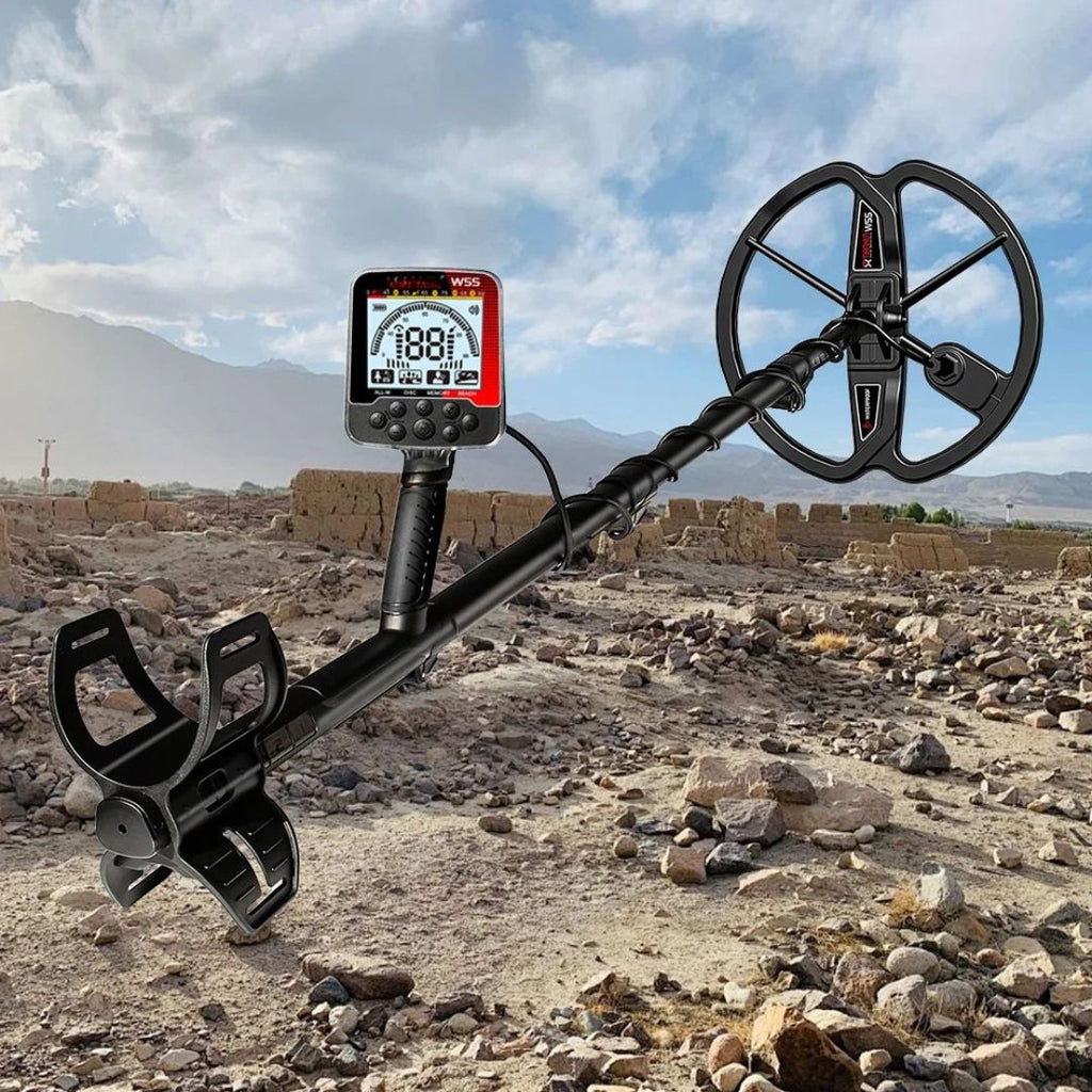 Portable Metal Detector TX-W55 Waterproof IP68 LCD Display Rechargeable 4 Detection Modes 24x6x6cm