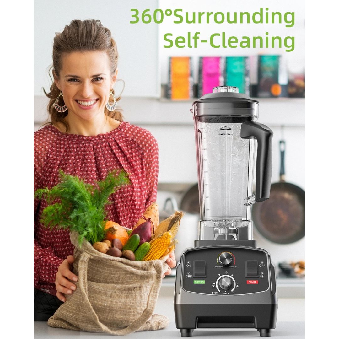 Heavy Duty Blender 2200W 3HP with 2L Jug Timer Control and 3 Extra Accessories for Smoothies Ice Blending