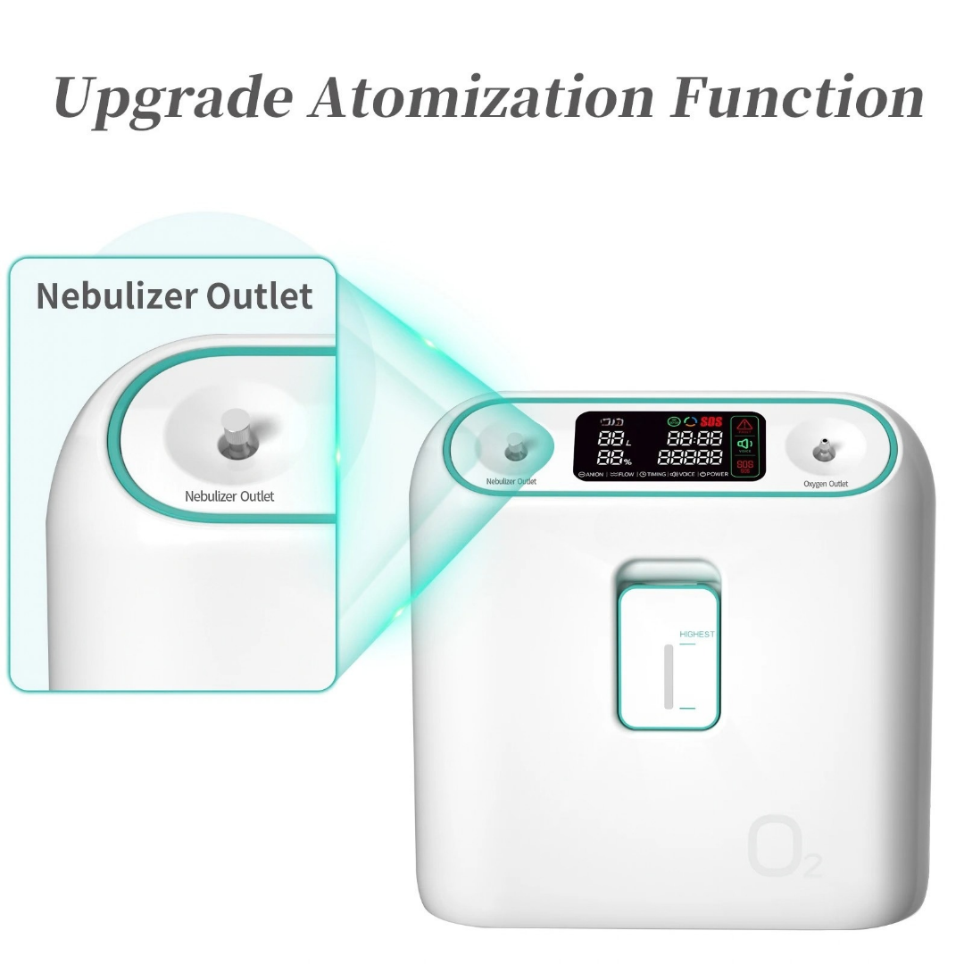 2-9L Adjustable Oxygen Concentrator 96% High Concentration 2-in-1 Home Care Oxygen Generator Nebulizer Machine AU Plug