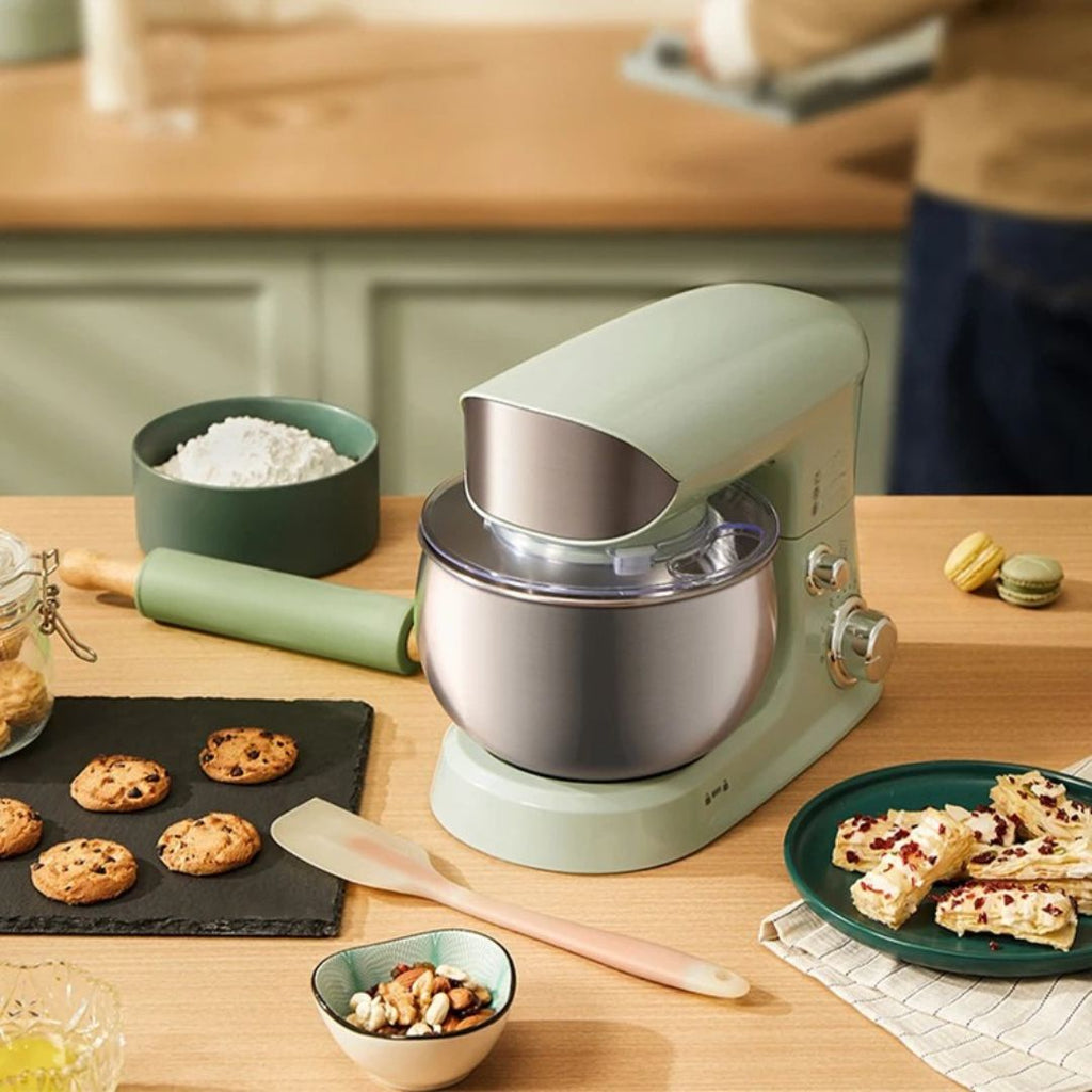 5L Multifunction Stand Mixer Dough Kneading Machine Egg Beater Green AU Plug for Home Kitchen