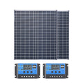 Solar Panel Kit 1000W 12V Portable Power System with Dual 100A Charge Controllers 2 Pack 39x32.5x1.8cm