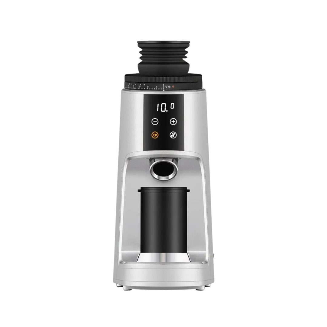Electric Coffee Grinder 220V Fully Automatic Coffee Bean Grinder Silver AU Plug Quantitative Home Use