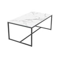 Rectangle Coffee Table 100x60x43cm White Marble Top Living Room Sofa Side Table Modern Center Table