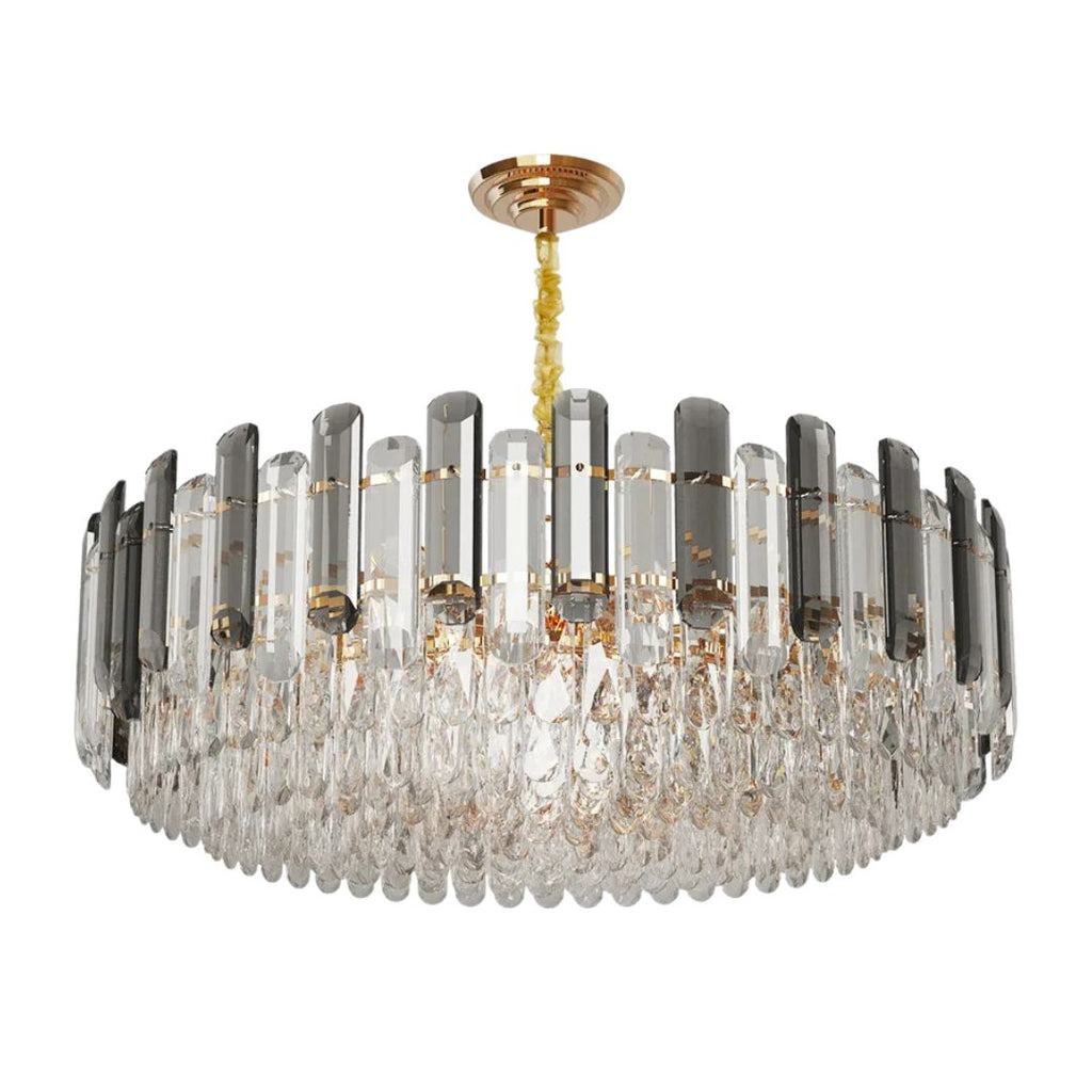 Chandelier Crystal Raindrop Pendant Light 3 Color Modes 40x28cm