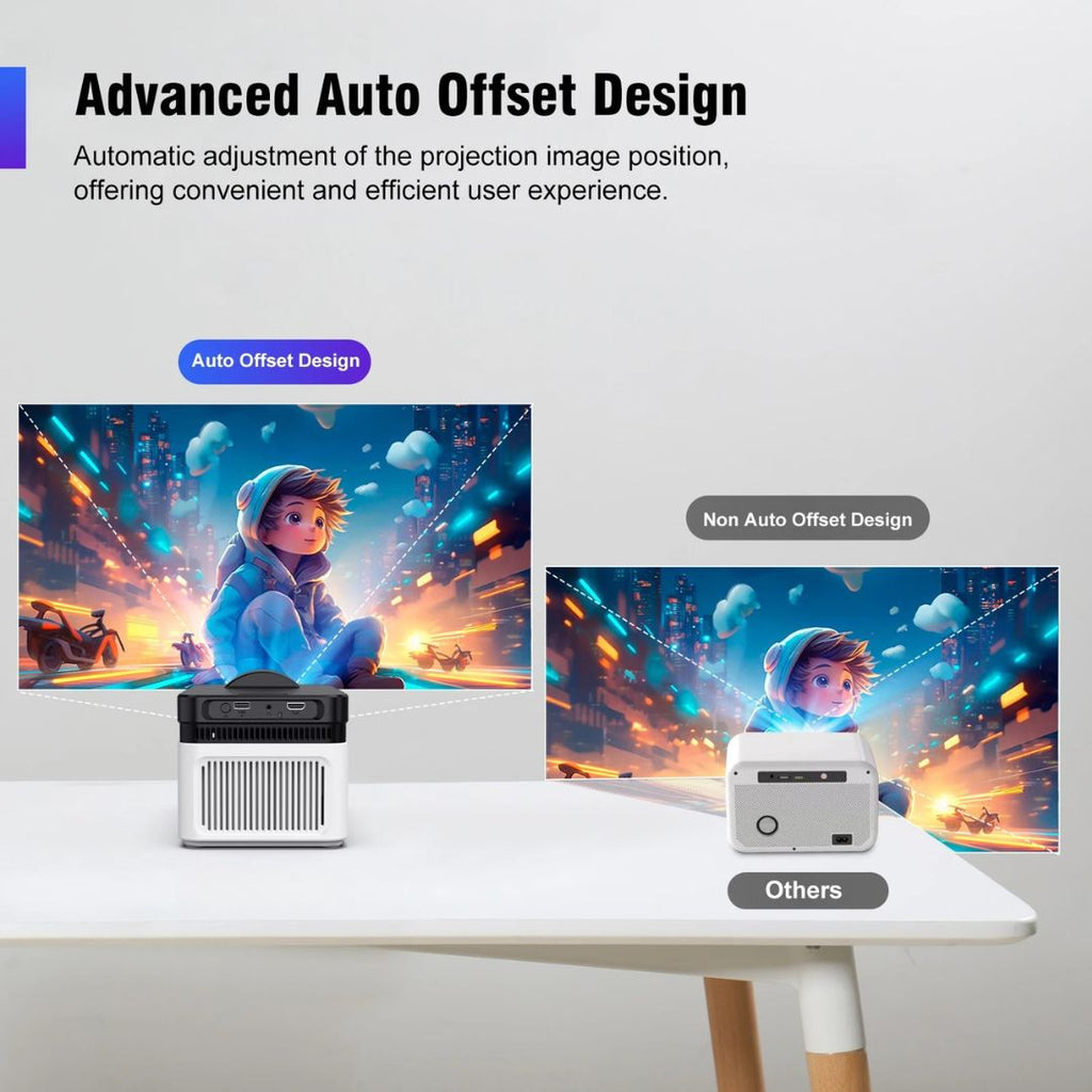 HY450 Smart Projector Native 1080P 900 ANSI 8K Support Ultra Short Throw AU Plug with Voice Assistant