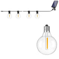 Outdoor Solar String Lights LED Globe Garland Waterproof Garden Hanging Lights for Patio Backyard Cafe 18m 30 Bulbs