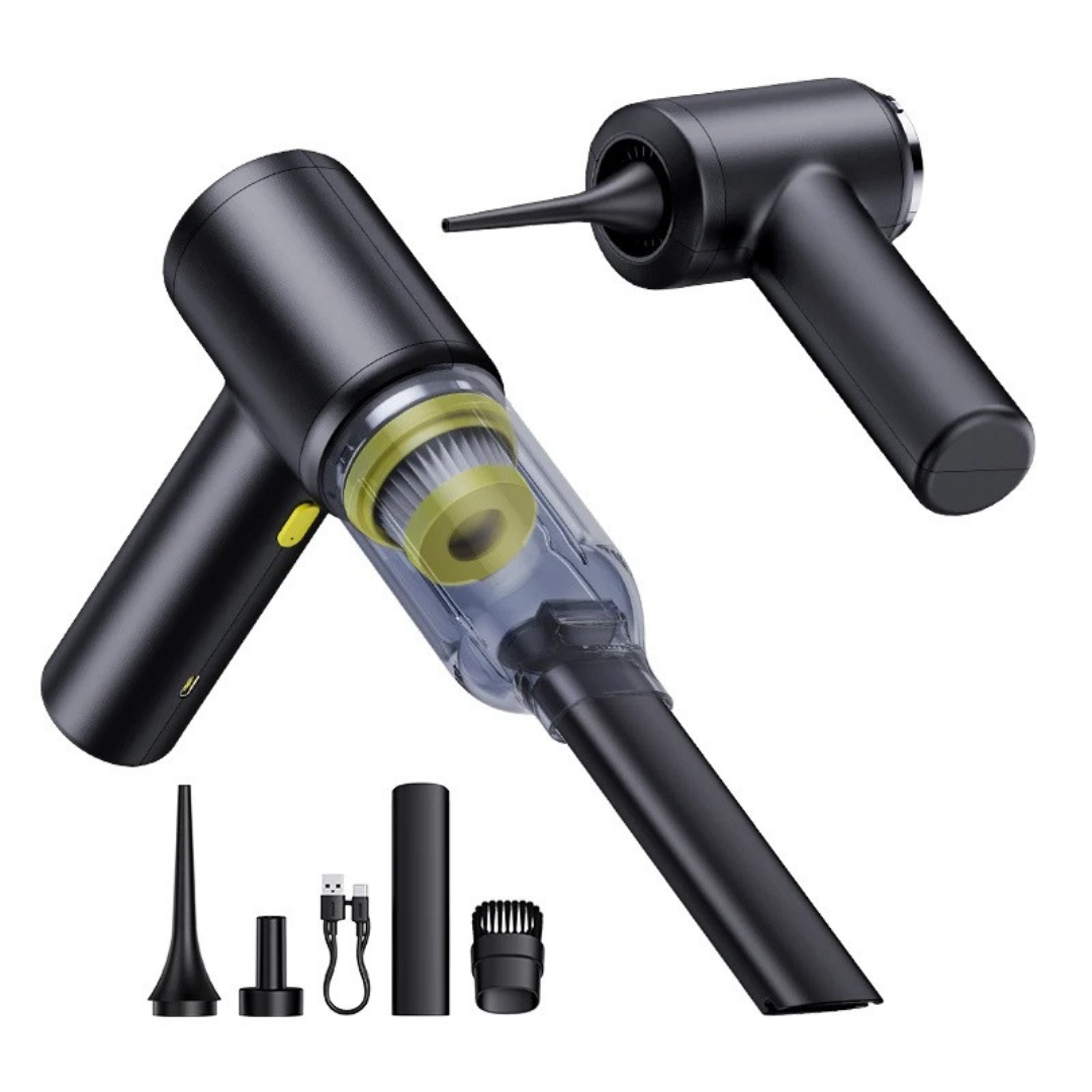 Cordless Car Vacuum Cleaner Air Dust Blower Gun Powerful Portable Vehicle Cleaning Appliance Wireless Auto Cleaner Black