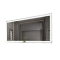 LED Bathroom Mirror Round Touch Screen Waterproof Anti Fog Vanity Mirror Wall Mounted for Wash Basin Shower Grooming 160x80cm