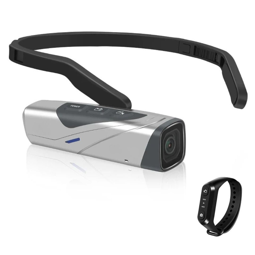 Head Wearable Action Camera Vlog 4K 60fps for YouTube Videos Motorcycle Helmet Digital Camcorder Camara Stabilization EP8 Silver remote