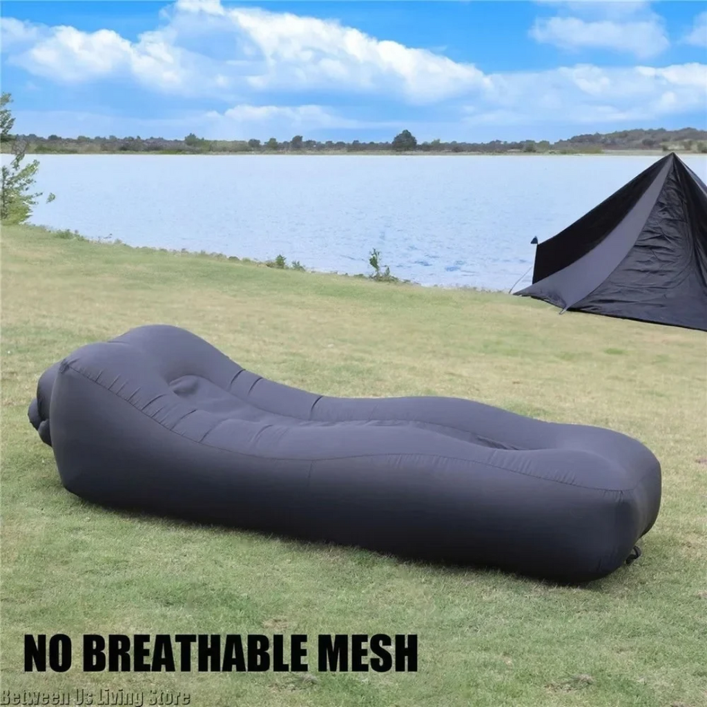 Inflatable Sofa Bed Extra Wide Non-Roll Design 190 x 70 cm for Beach Garden Indoor