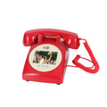 Voice Recorder Guestbook Retro Audio Recording Telephone for Weddings, Anniversaries and Family Events Red