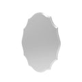 Frameless Wall Mirror 63.5x81.5cm Silver Beveled Edge Decorative HD Vanity Mirror Home