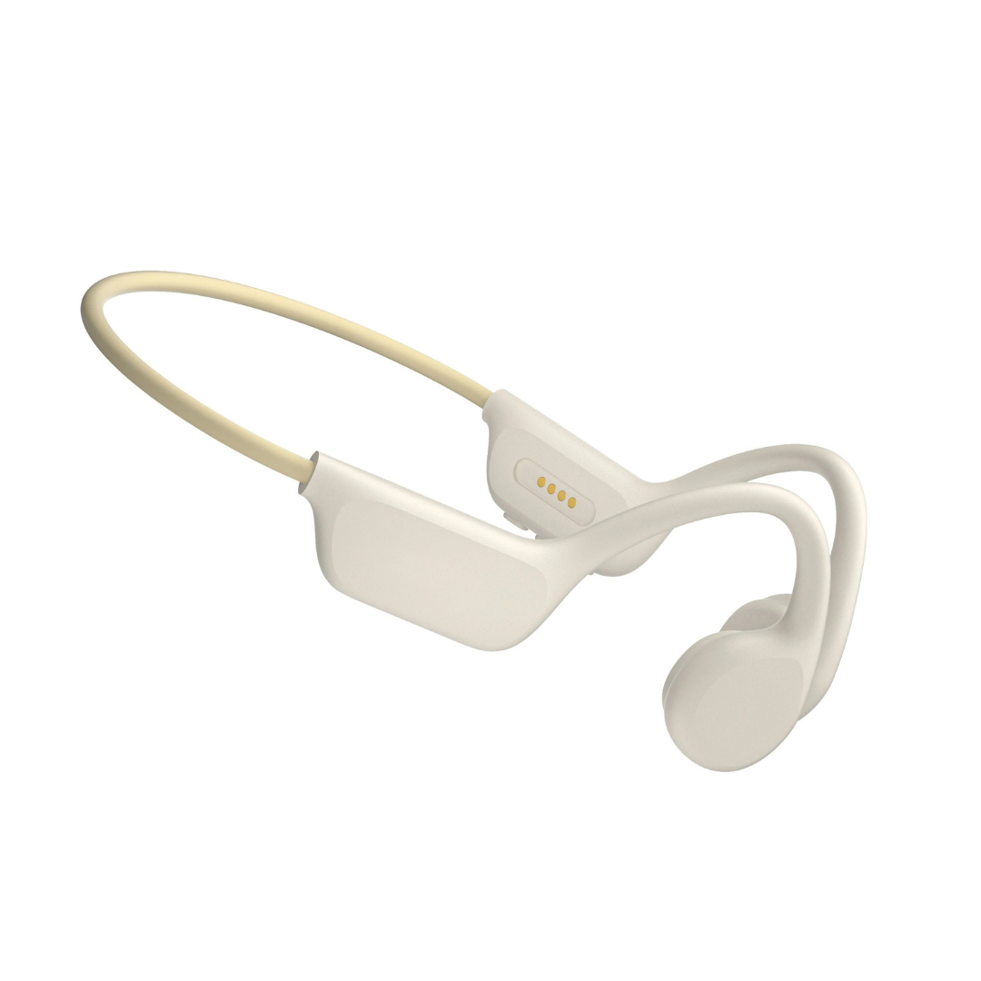 X7 Bone Conduction Headset Bluetooth 5.3 Wireless Headphones with Microphone Waterproof Swim Sports Earphones Cloud White 32GB