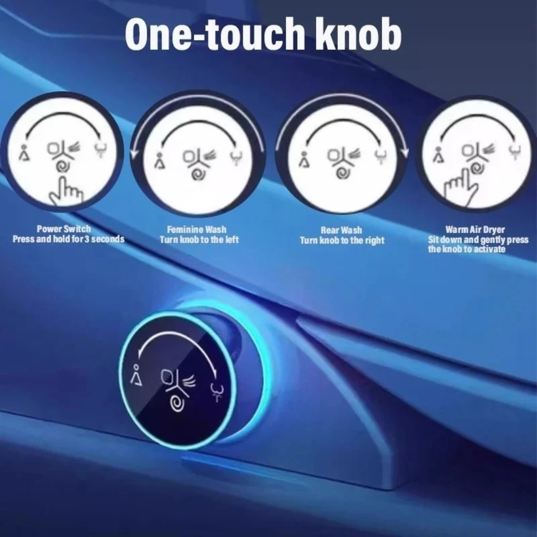Smart Bidet Toilet Seat Instant Heating Remote Control Auto Opening Lid Heated Wash Seat Warm Air Dryer Toilet Cover AU 37×13×51cm