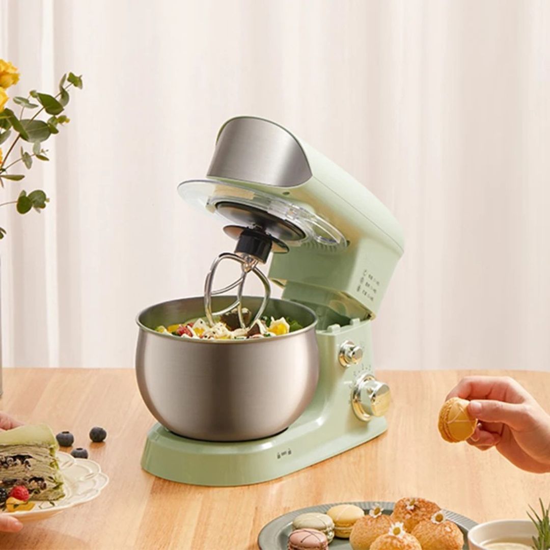 5L Multifunction Stand Mixer Dough Kneading Machine Egg Beater Green AU Plug for Home Kitchen
