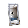 Vanity Mirror Frameless Silver Crystal Wall Mounted Mirror Silver 120x60cm