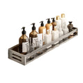 50CM No Drill Shower Corner Shelf Aluminium Bathroom Storage Rack with Towel Bar Shampoo Holder Toilet Organiser