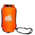 20L Inflatable Swimming Buoy Double Airbag Tow Float Water Sport Swim Safety Buoy Dry Bag Pool Training Orange