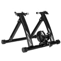 Indoor Bike Trainer Stand Foldable Steel Bicycle Roller for MTB & Road Bikes Adjustable Resistance Black