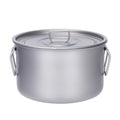 Titanium Camping Pot 2.4L Lightweight Backpacking Cooking Pot with Lid for Hiking Trekking Picnic Ti2108C
