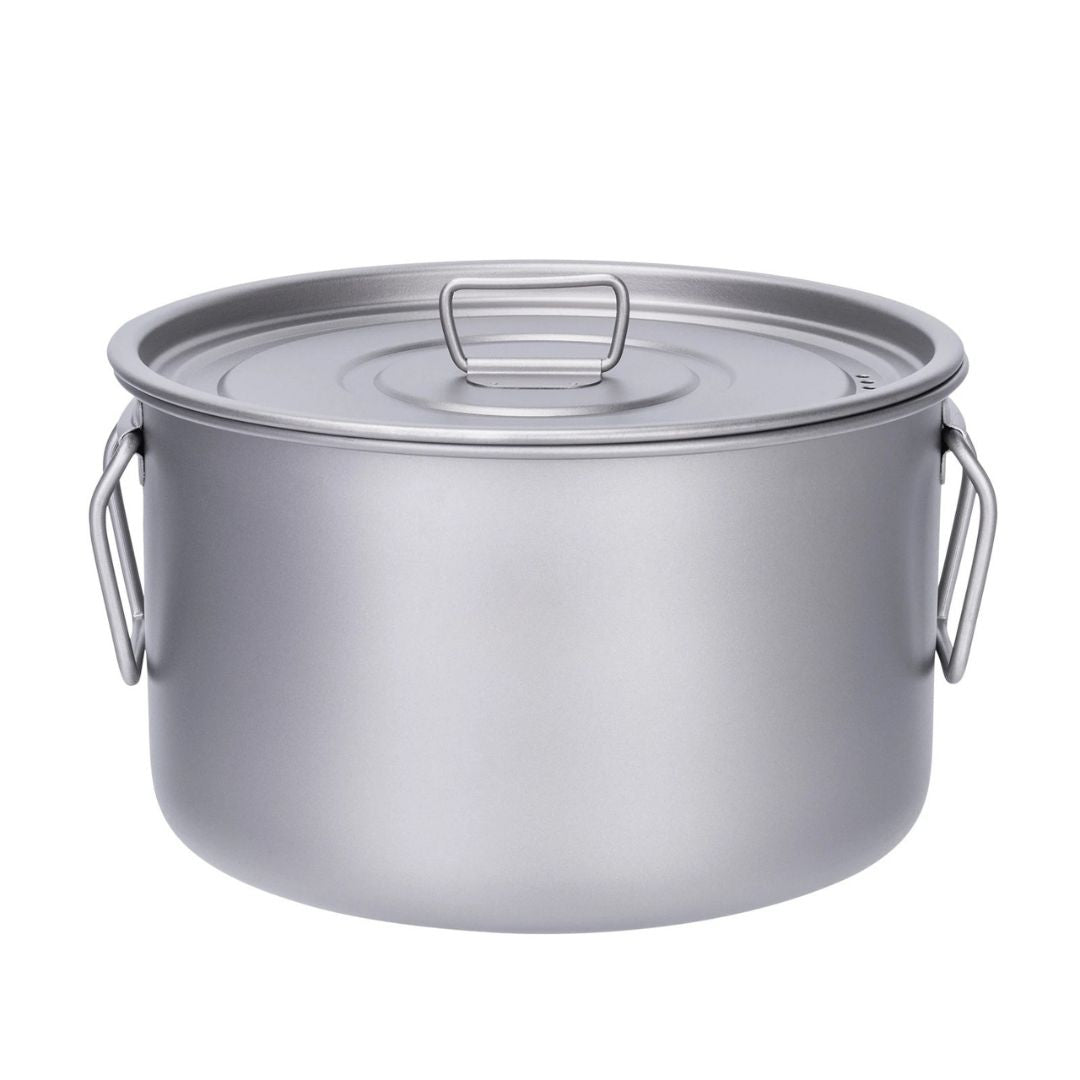Titanium Camping Pot 2.4L Lightweight Backpacking Cooking Pot with Lid for Hiking Trekking Picnic Ti2108C