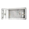 LED Bathroom Mirror Round Touch Screen Waterproof Anti Fog Vanity Mirror Wall Mounted for Wash Basin Shower Grooming 151x78cm