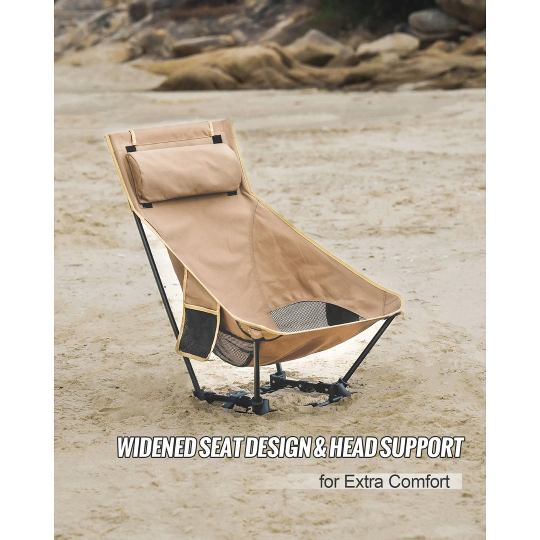 Folding Camping Chair High Back Outdoor Fishing Trekking BBQ Garden Beach Tourist Chair Indoor Use 49 × 60 × 100cm