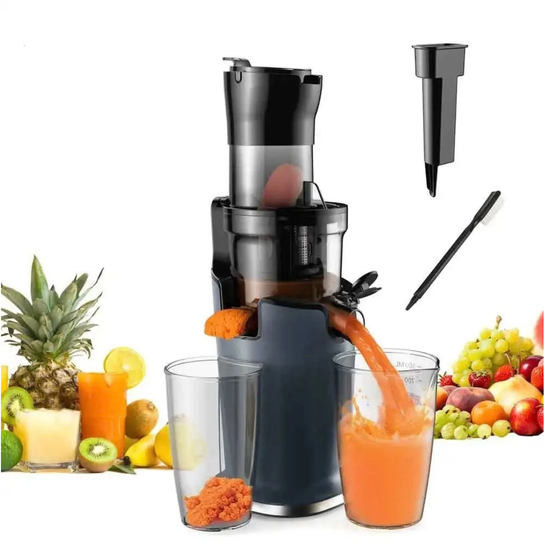 Cold Press Juicer SJ-017 200W Slow Masticating Juice Extractor 78mm Feed Chute 40-65RPM Motor Whole Fruit Juicer AU