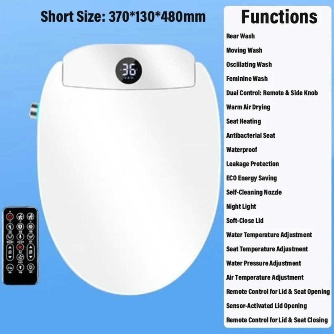 Smart Bidet Toilet Seat Instant Heating Remote Control Auto Opening Lid Heated Seat Wash Warm Air Dryer Toilet Cover AU