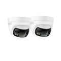 6MP Dual Lens Security Camera 180° Panorama Turret CCTV Camera with Colour Night Vision Human and Vehicle Detection IP67 ONVIF White