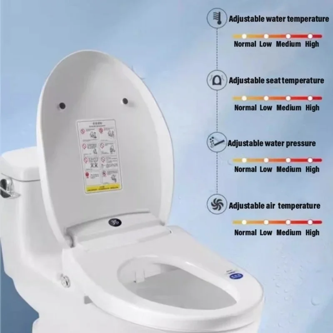 Smart Bidet Toilet Seat Instant Heating Remote Control Auto Opening Lid Heated Seat Wash Warm Air Dryer Toilet Cover AU