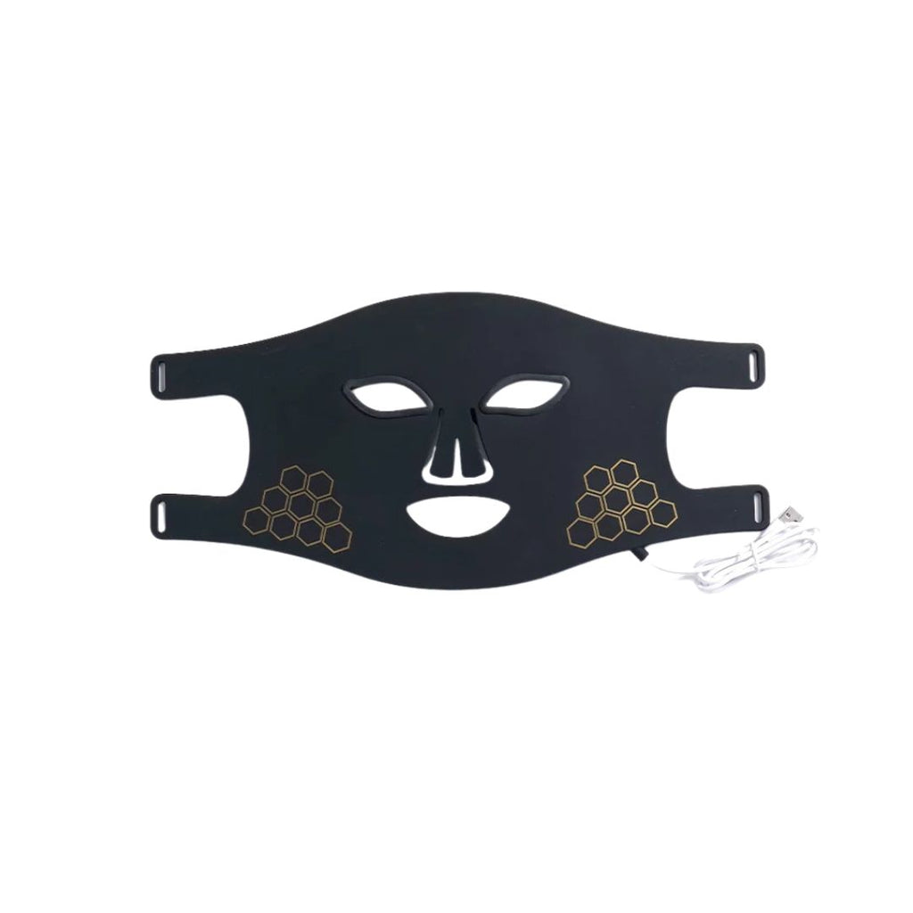 Rechargeable LED Red Light Therapy Face Mask Infrared Skincare Device for Glowing Skin White